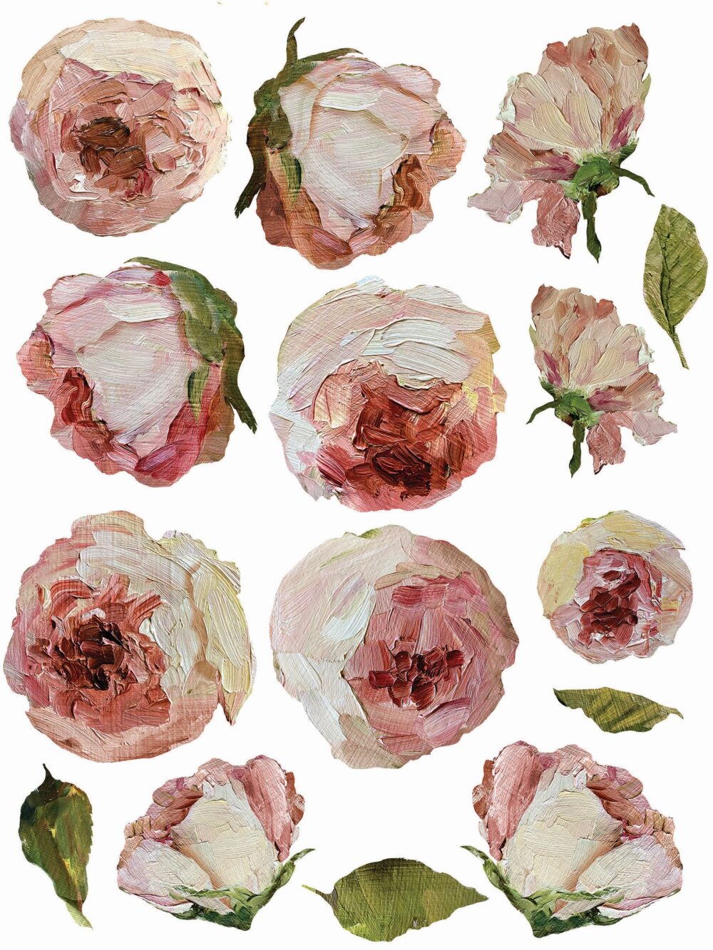 PAINTERLY FLORALS transfer decorativ – set de 8 pagini A3 - imagine 4