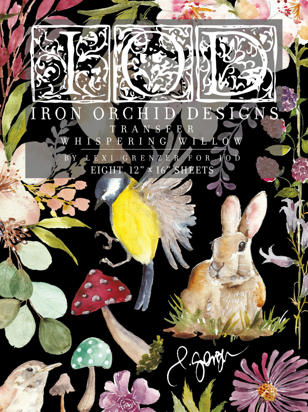 Whispering Willow transfer decorativ – set de 8 pagini A3