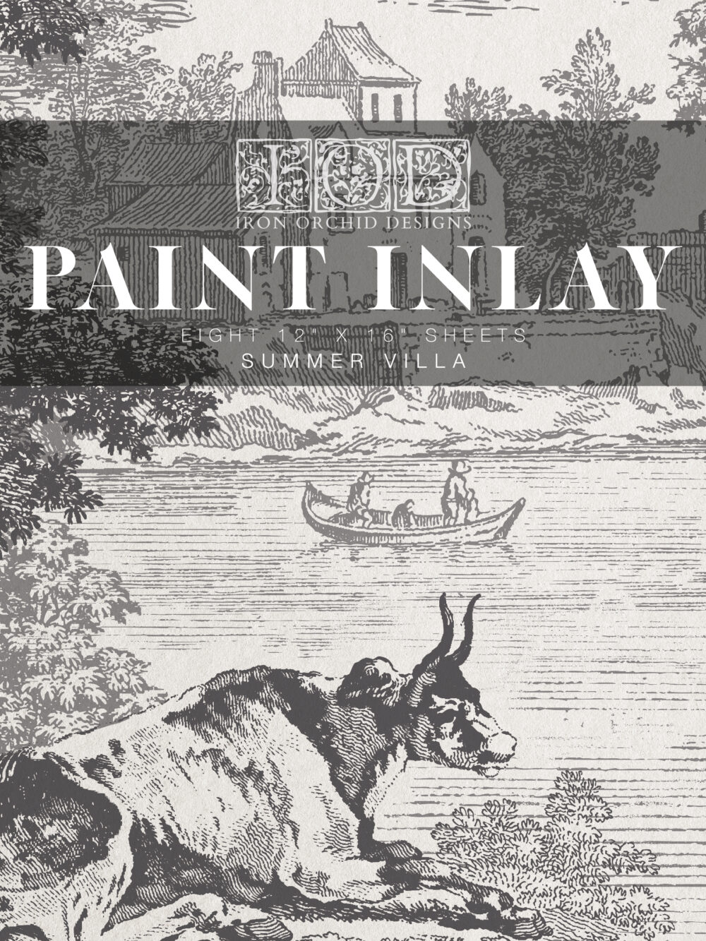 SUMMER VILLA – IOD Paint Inlay – set 8 pagini A3 – NOU!!