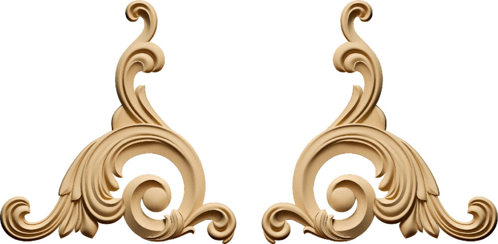 Set 2 ornamente din lemn termoflexibil - DU07110 - 11*11,5 cm