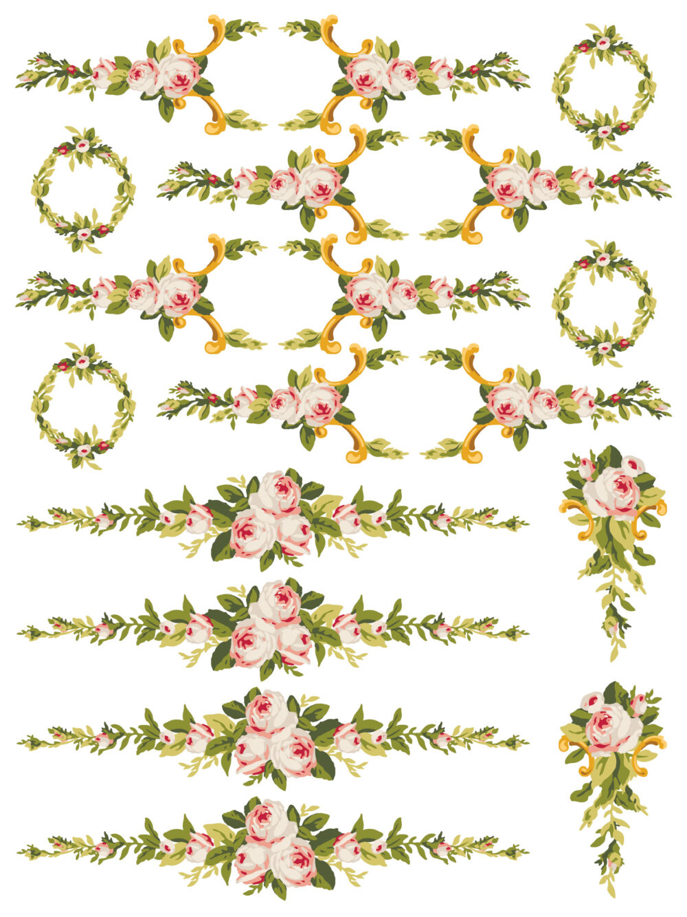 Petite Fleur Pink – IOD Paint Inlay – set 4 pagini A3 – Nou (Ediție Limitată) - imagine 8