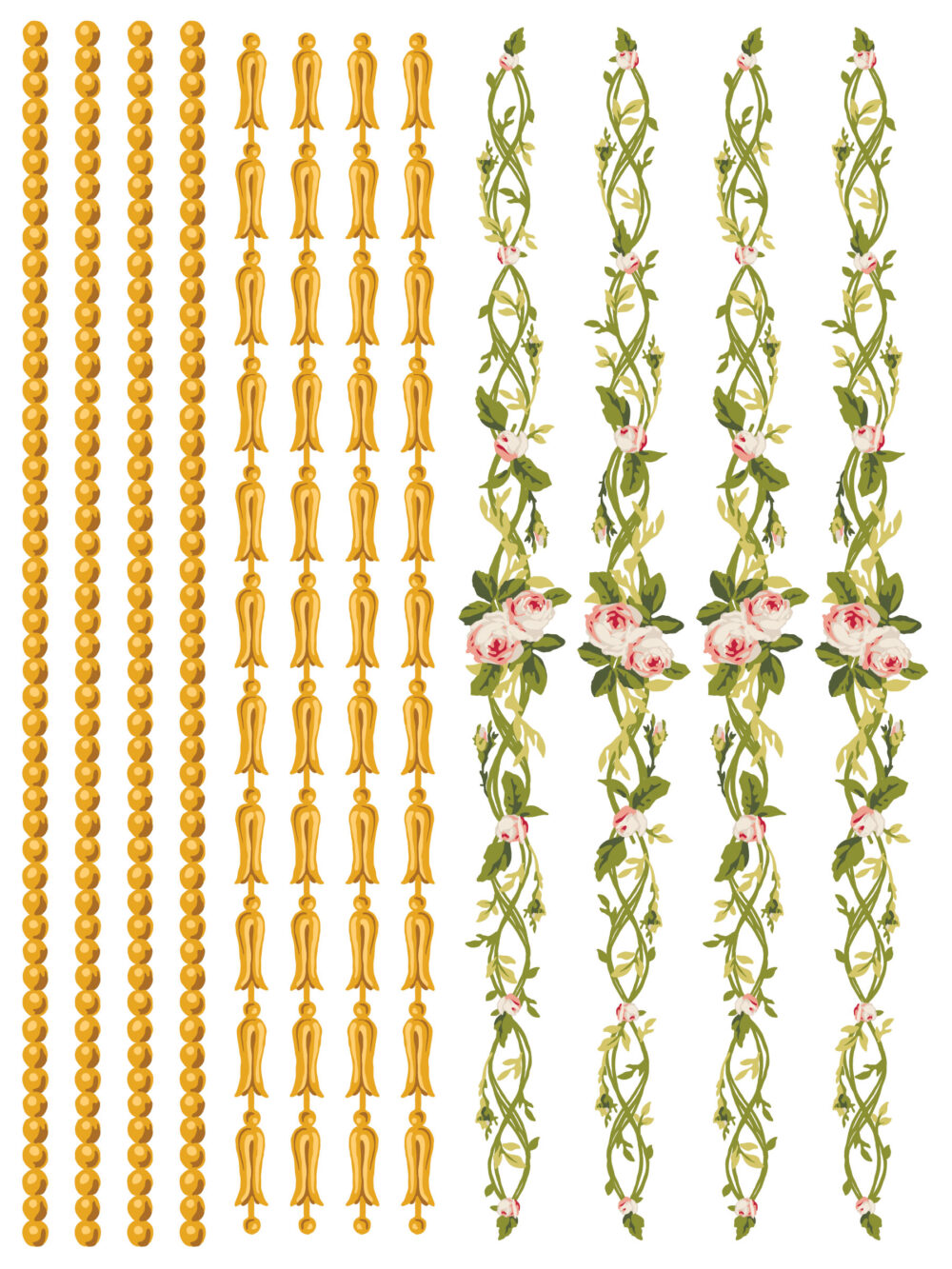 Petite Fleur Pink – IOD Paint Inlay – set 4 pagini A3 – Nou (Ediție Limitată) - imagine 7