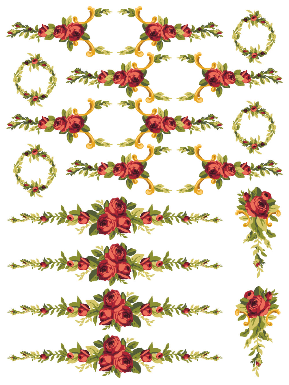 Petite Fleur Red – IOD Paint Inlay – set 4 pagini A3 – Nou (Ediție Limitată) - imagine 8