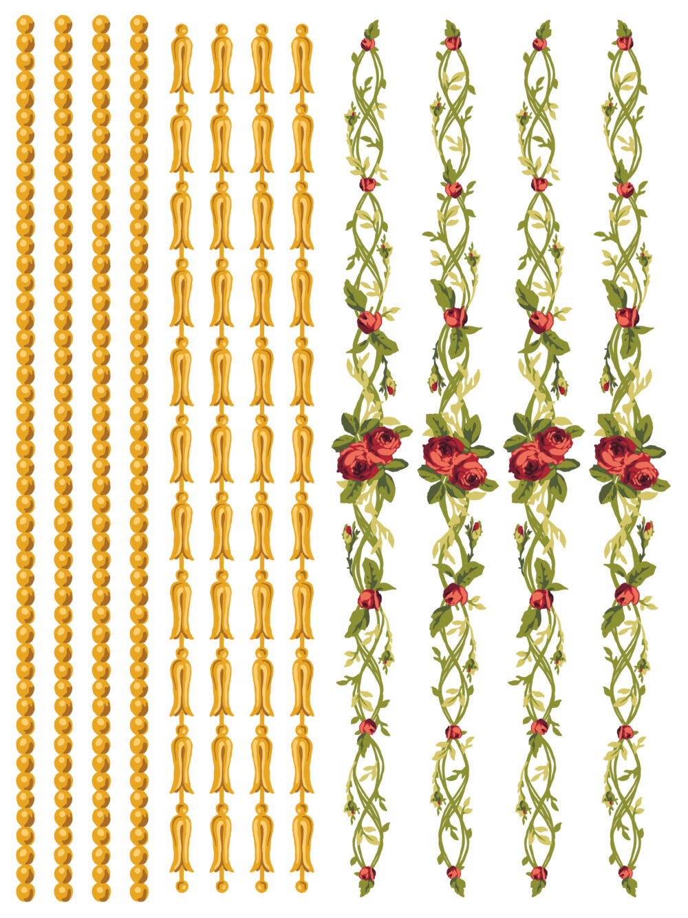 Petite Fleur Red – IOD Paint Inlay – set 4 pagini A3 – Nou (Ediție Limitată) - imagine 7