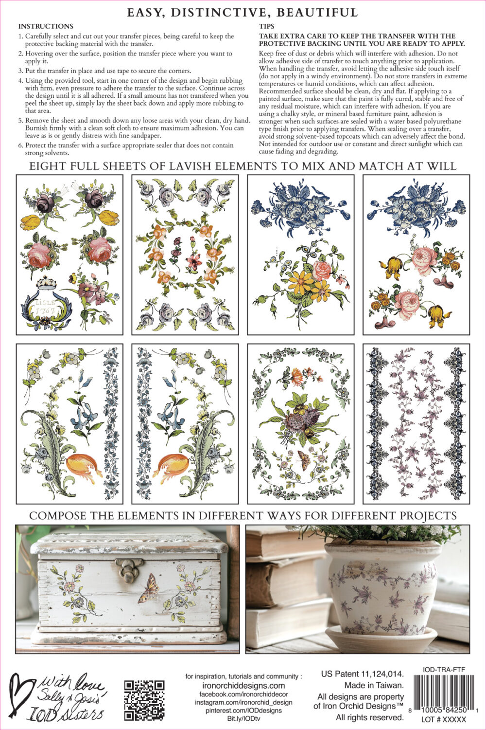 FAIRYTALE FLORALS – set transfer decorativ IOD – 8 pagini A4 - imagine 10