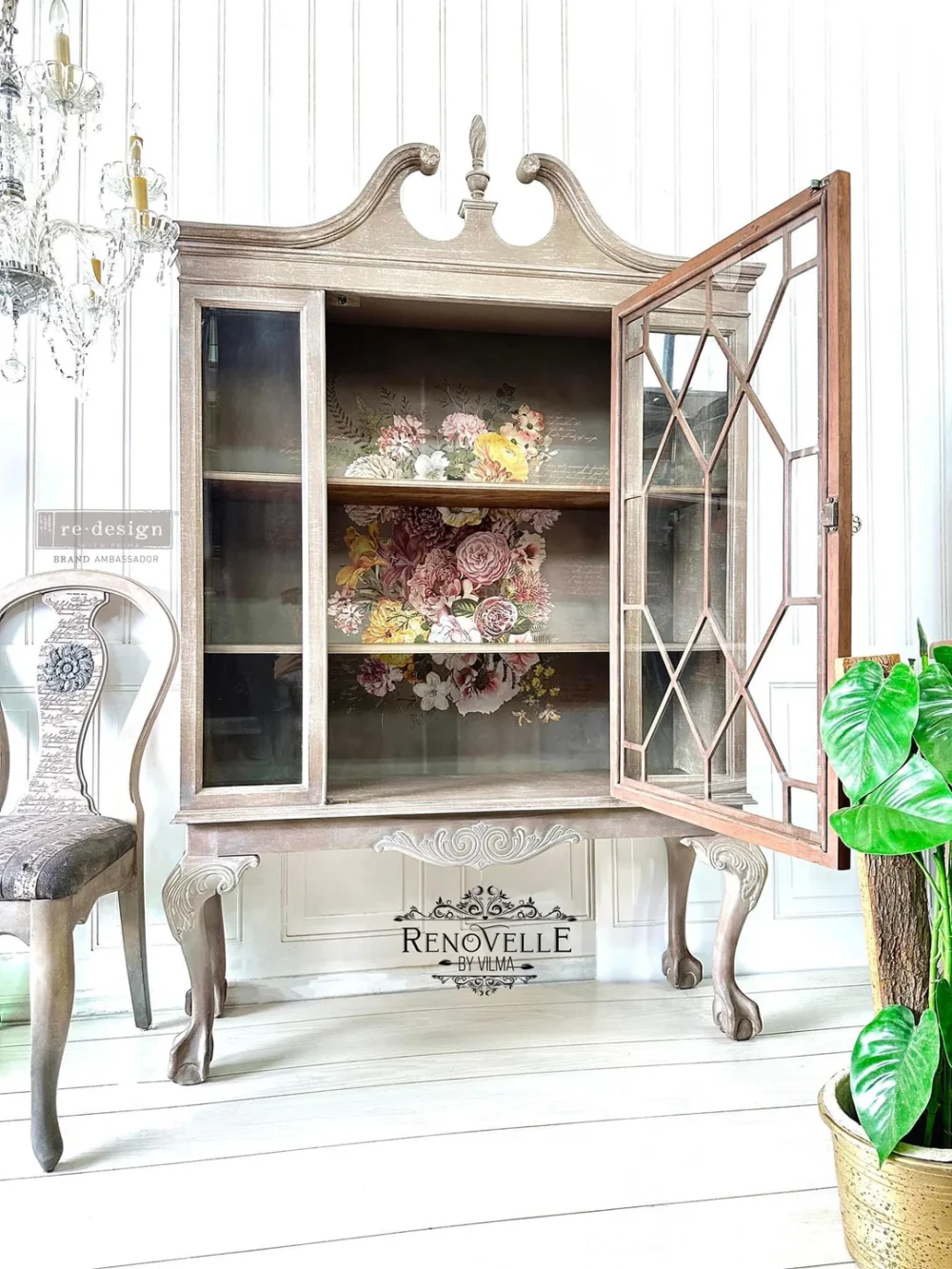 transfer decorativ redesign with prima woodland floral kasha design