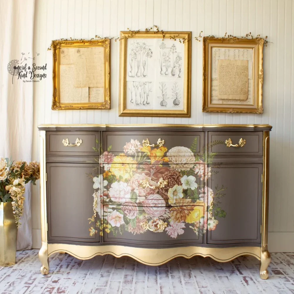 transfer decorativ redesign with prima woodland floral kasha design