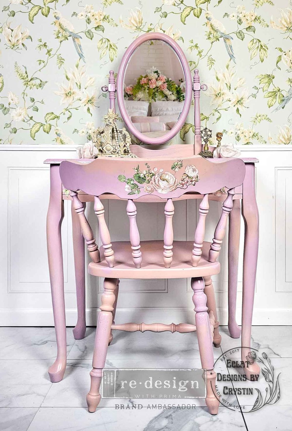 transfer decorativ redesign Blushing Blooms