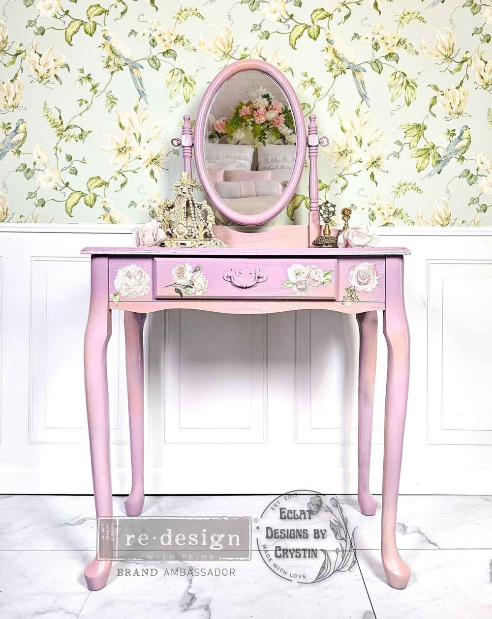 transfer decorativ redesign Blushing Blooms