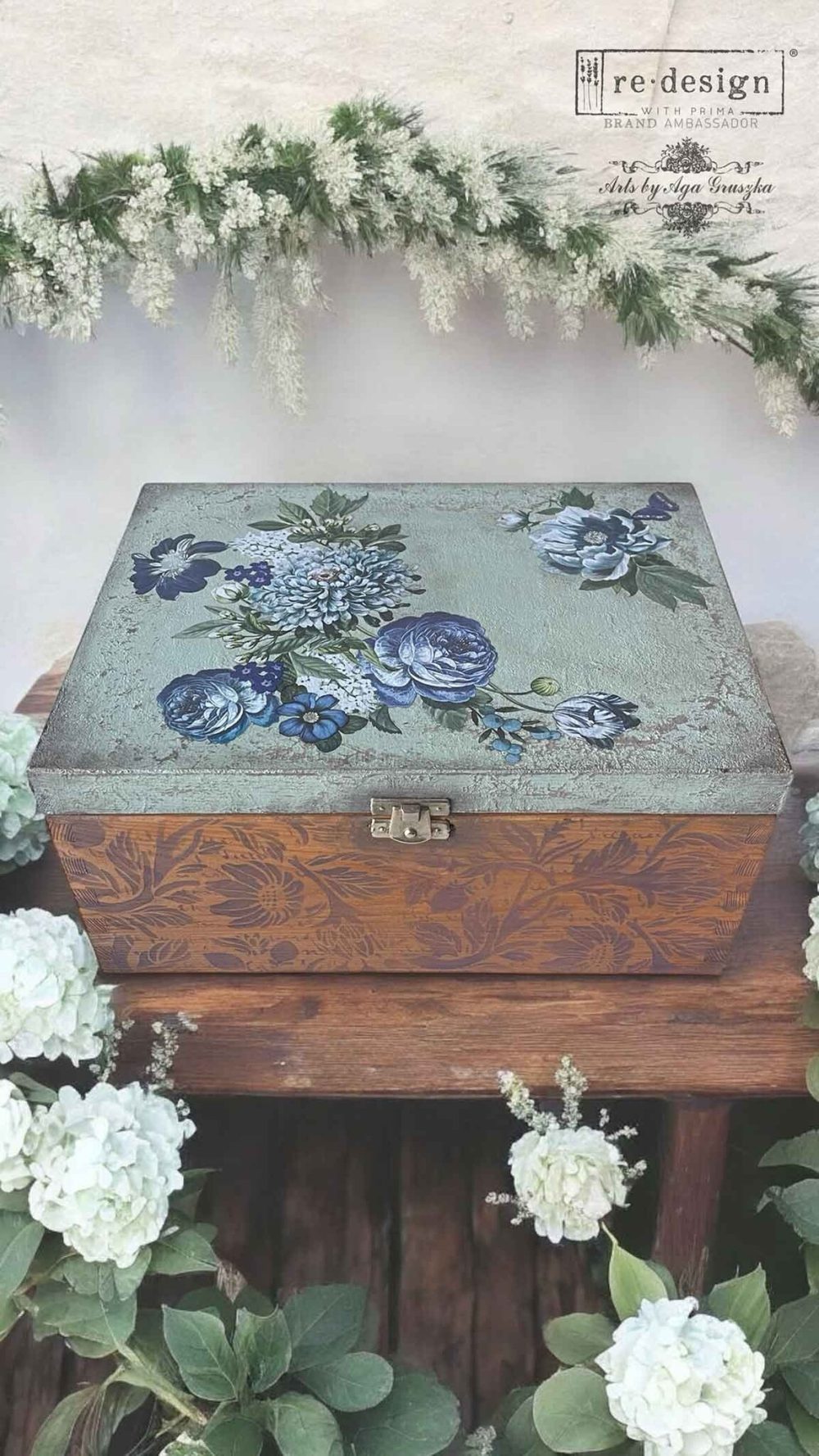Redesign - Transfer decorativ - Indigo Petals