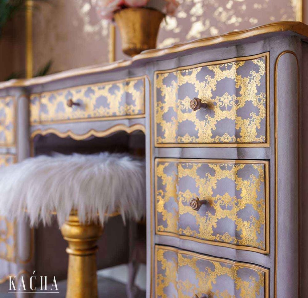 Redesign - Transfer Decorativ - Golden Lacework - Kacha - Nou