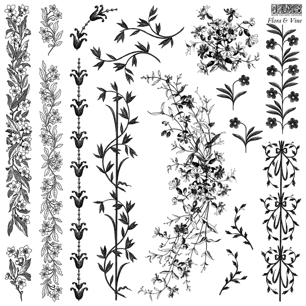 FLORA & VINE ștampila decorativă