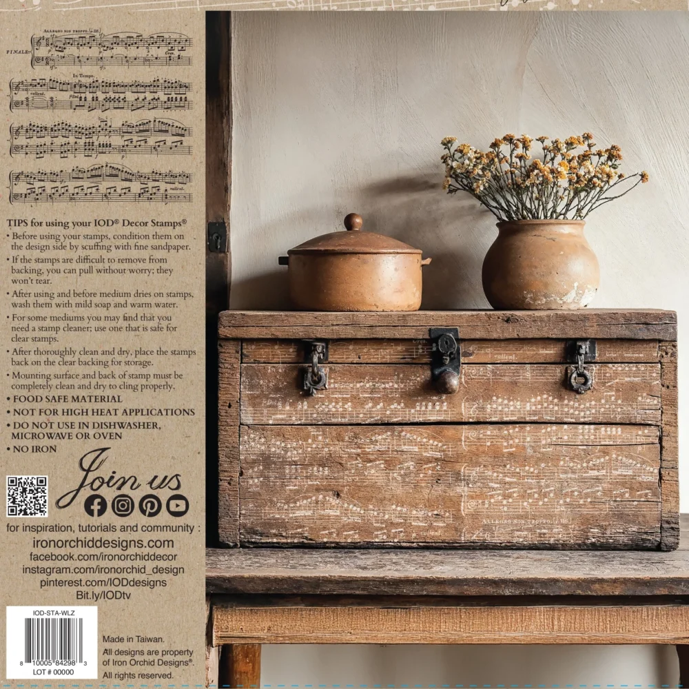 ștampila decorativă iod the waltz note muzicale