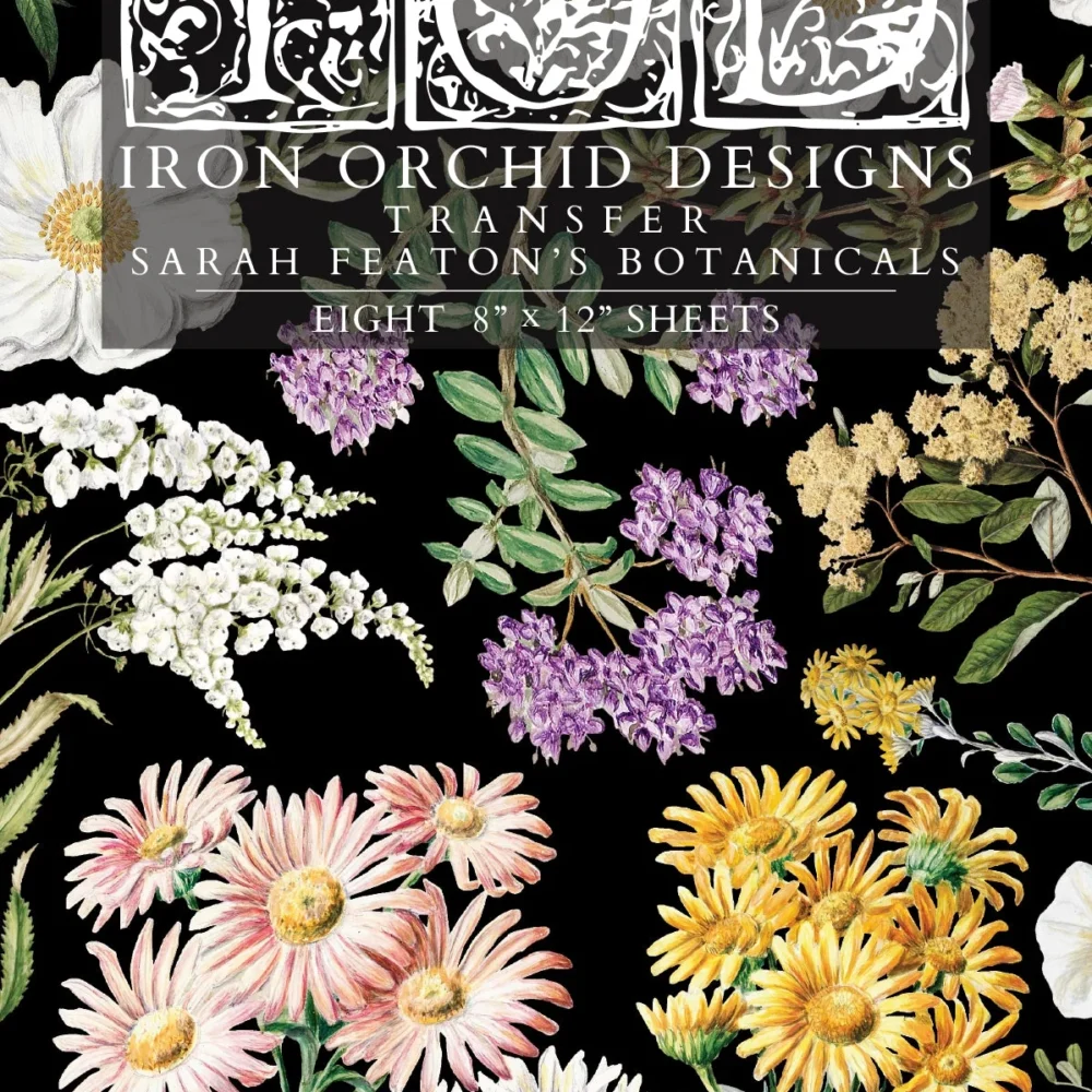 Sarah Featon’s Botanicals transfer decorativ IOD