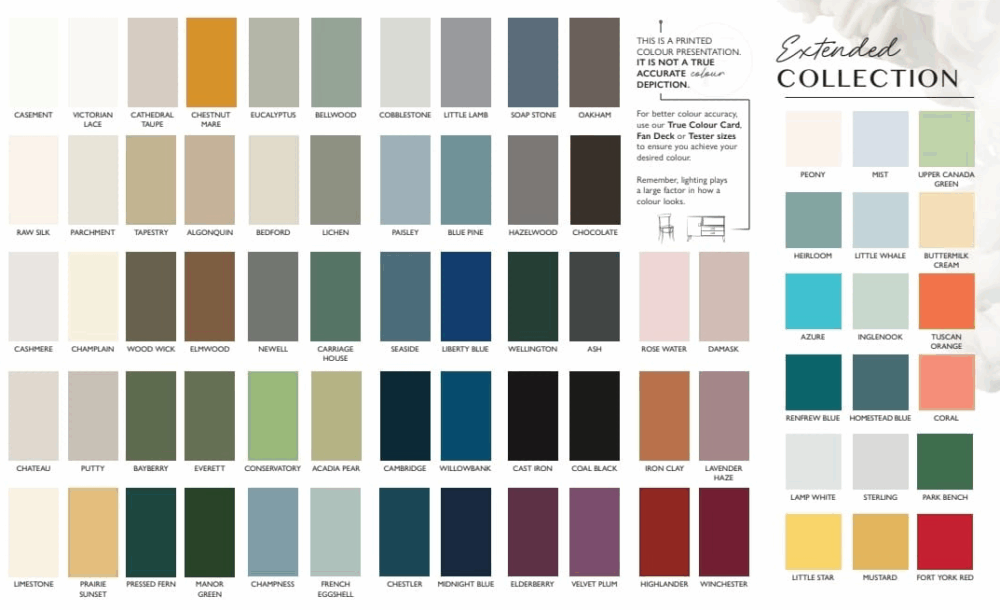 Paletar Culori - Fusion Mineral Paint - Imprimat