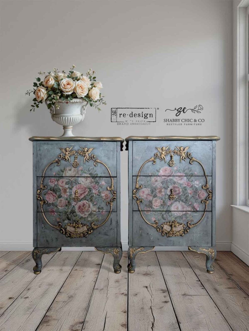 transfer redesign Blush Blossoms trandafiri romantice