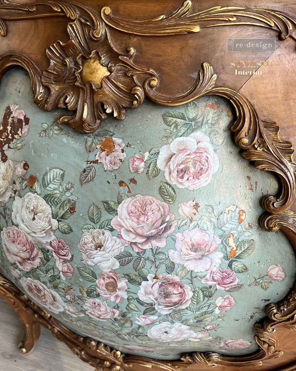 transfer redesign Blush Blossoms trandafiri romantice