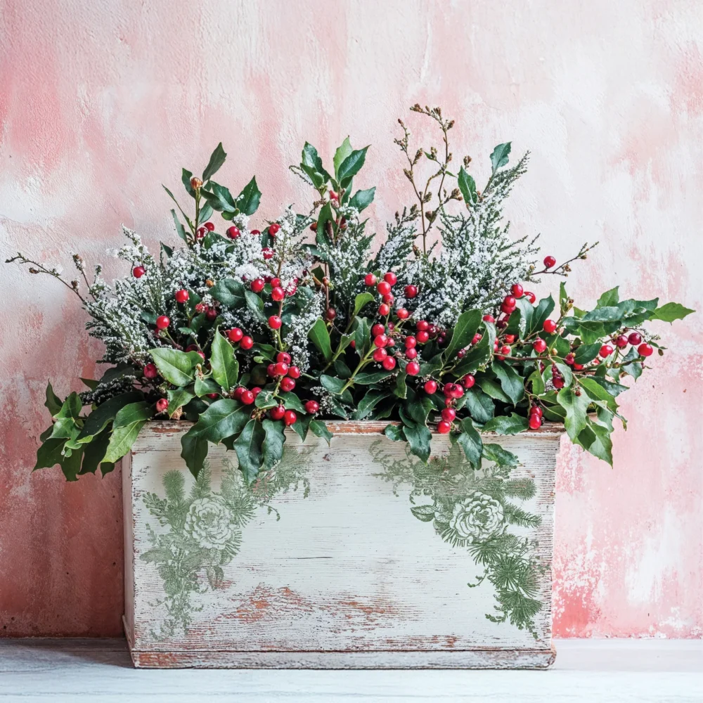 2025 - Stampila decorativa IOD - Holly & Pine