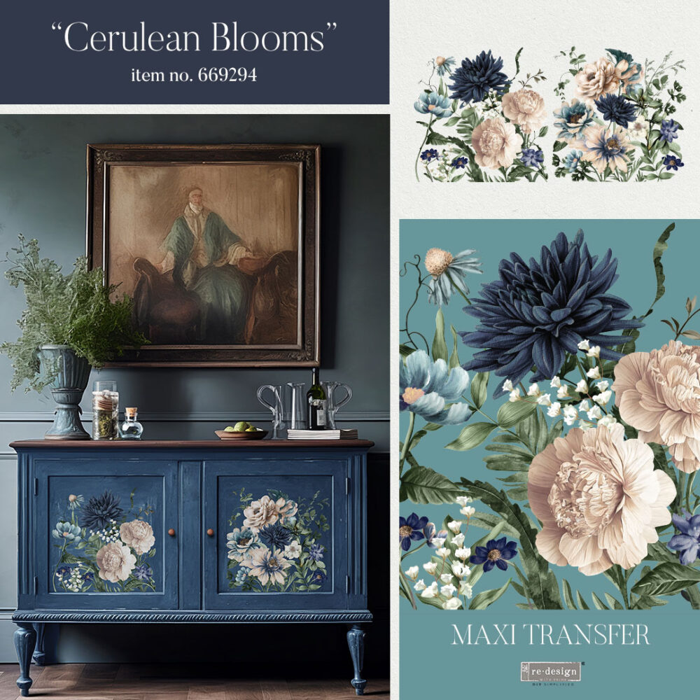 Redesign – Decor Transfer – Cerulean Blooms