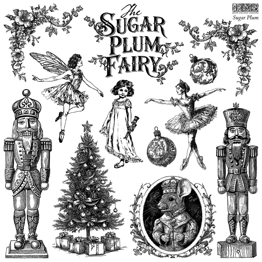 ștampila decorativă iod sugar plus holiday modelul cu spărgător de nuci