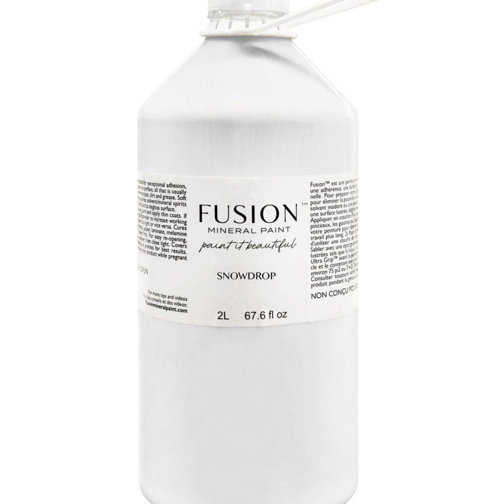 vopsea fusion mineral paint alb curat snowdrop 2L