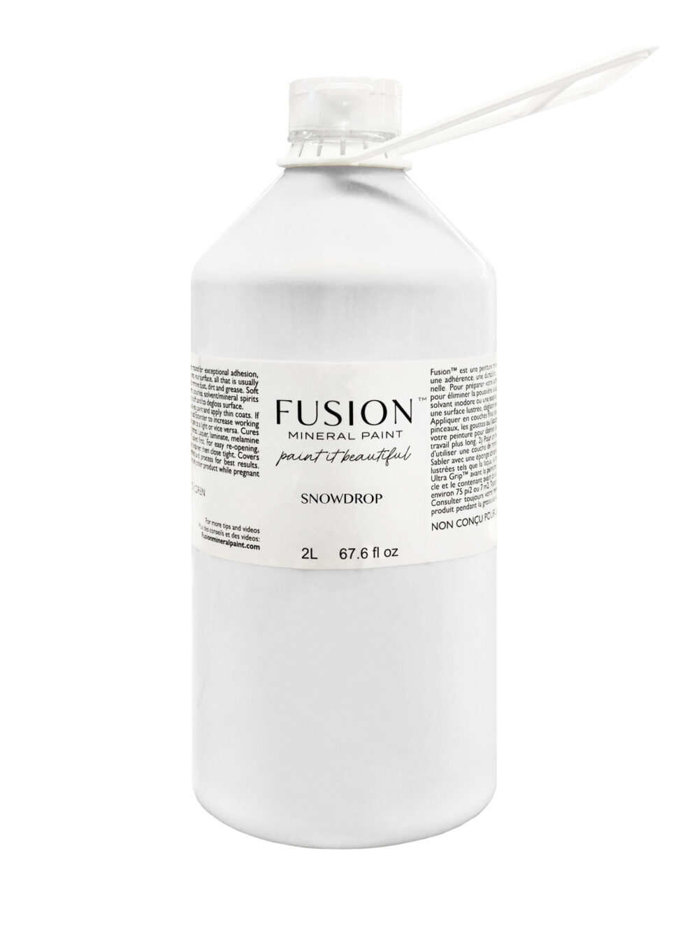 vopsea fusion mineral paint alb curat snowdrop 2L