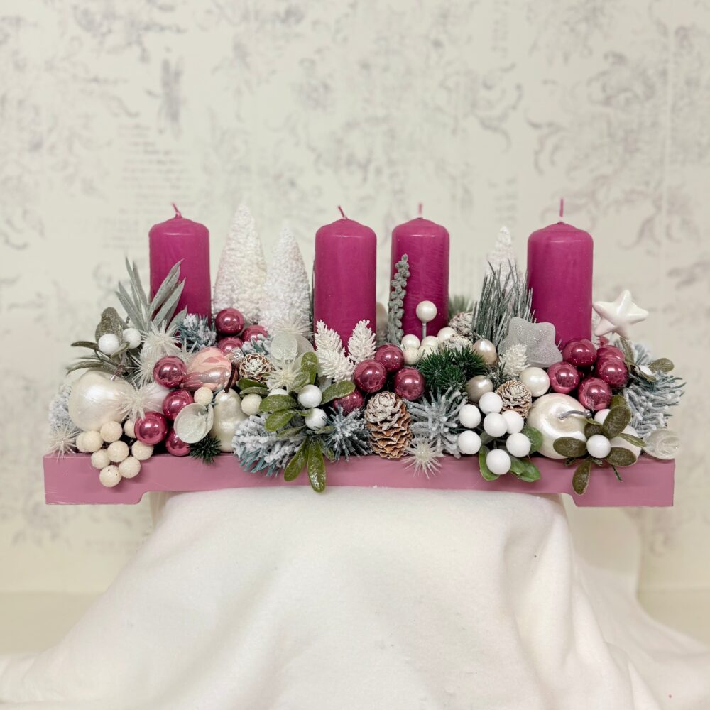 Aranjament de advent nuanțe funia, 40 cm, pentru Crăciun
