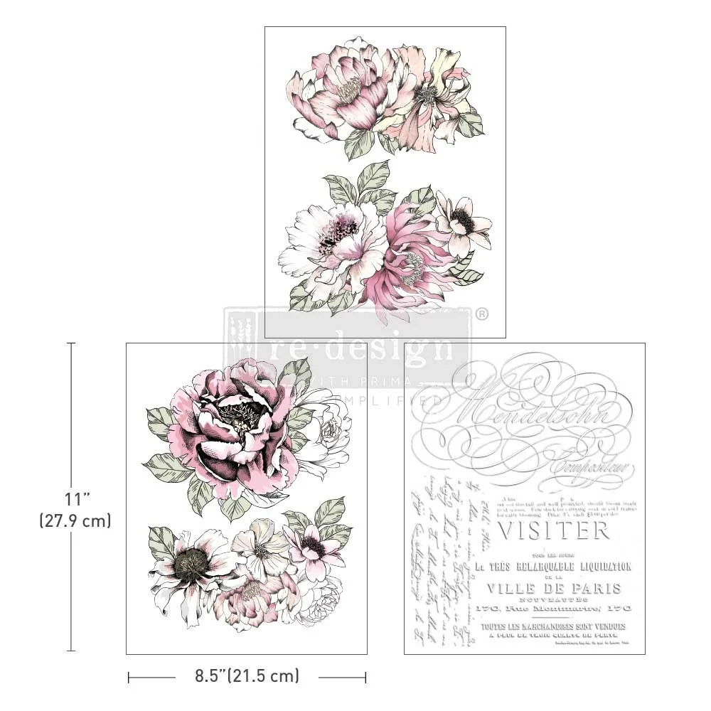 transfer decorativ redesign with prima desert rose